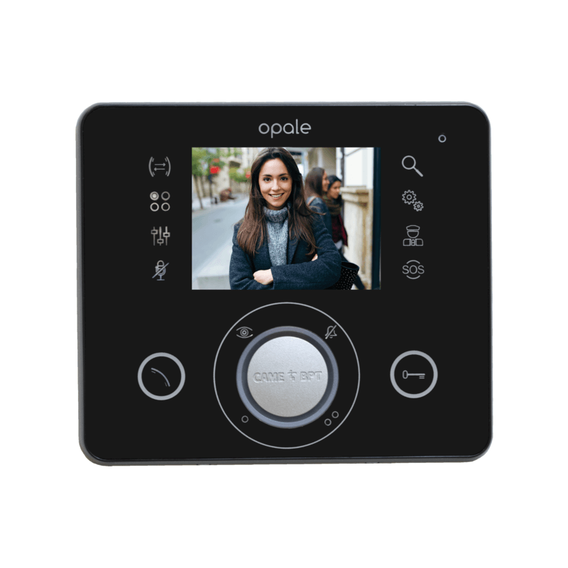 Wideodomofon, bezsłuchawkowy monitor, odbiornik wideo OPALE BLACK CAME 62100280