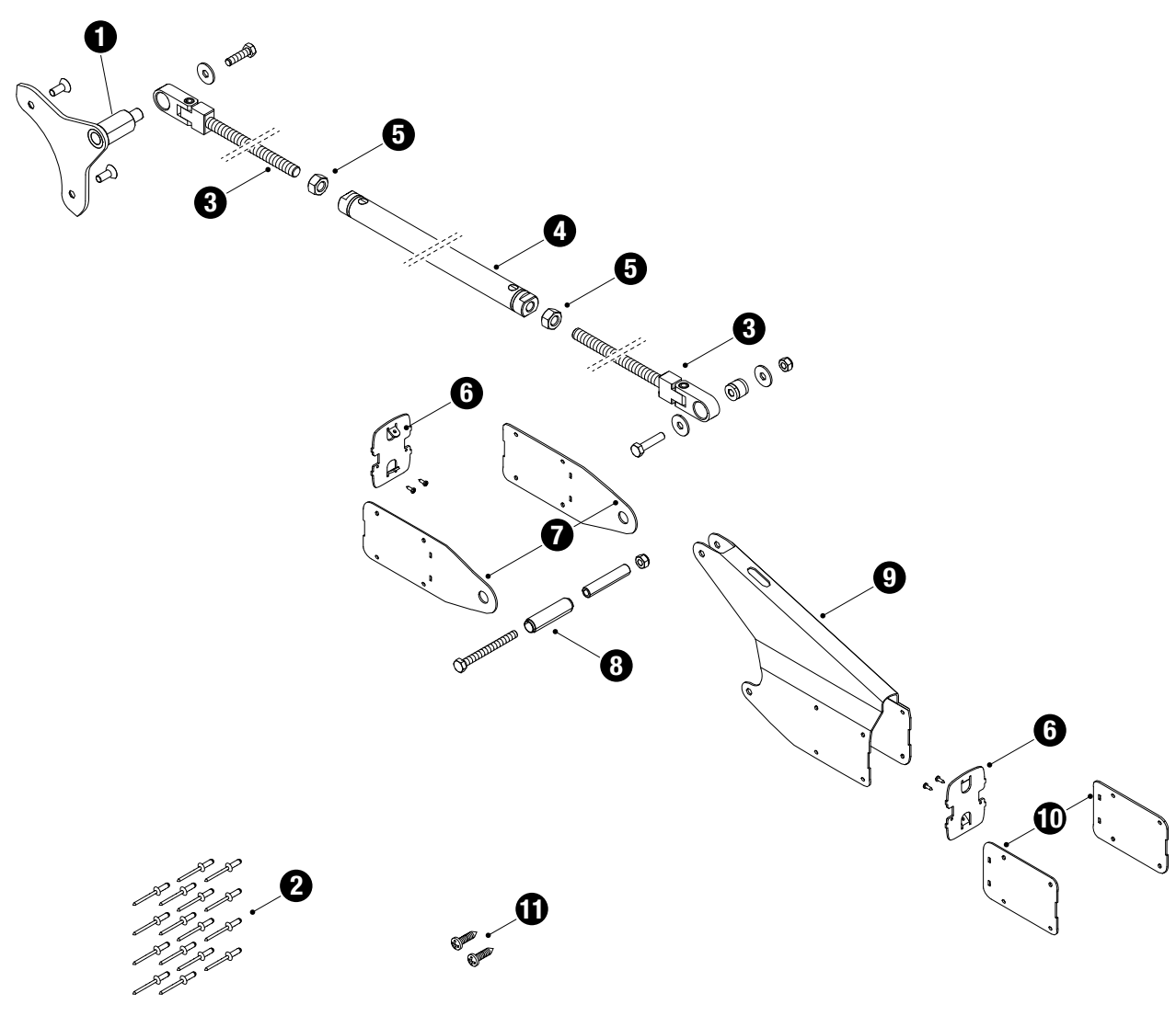 RYSUNEK SCHEMAT PRZEGUBU ŁAMANEGO 803XA-0310 CAME